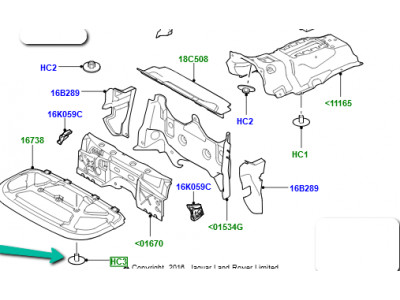 agrafe Discovery 3, Evoque, Range P38, Sport