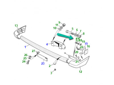 vis M6 X 16MM, M6 x 16mm, Tête hexagonale