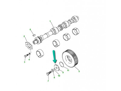 plaque de maintien poulie d'arbre à cames