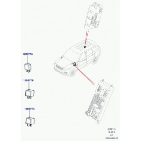 relais 20 amp noir 5 terminaux Discovery 3, Evoque, Range L322, L405, Sport