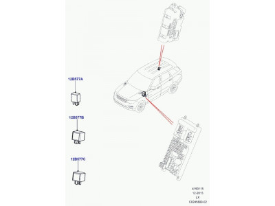 relais 20 amp noir 5 terminaux Discovery 3, Evoque, Range L322, L405, Sport