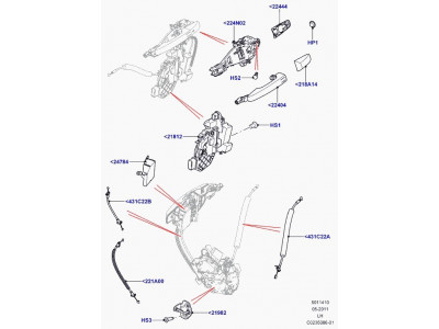 cable serrure de porte Evoque