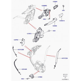 cable serrure de porte Evoque