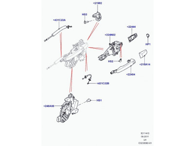 cable serrure de porte Evoque