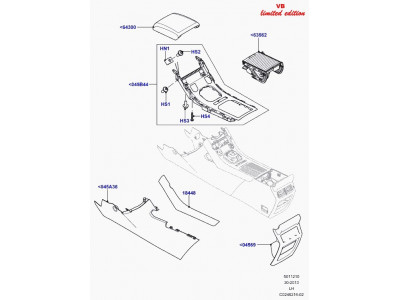 Accoudoir couvercle de console Evoque