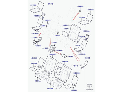 Matelassu.-plaque repos accoudoir Range L405,  Sport